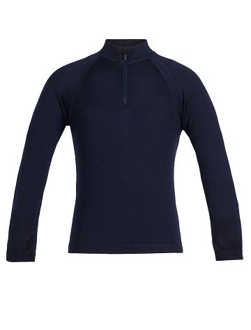 Midnight Navy Kids' Icebreaker Merino 260 Tech Half Zip Thermal Top Long Sleeve | USA 1940DFMN